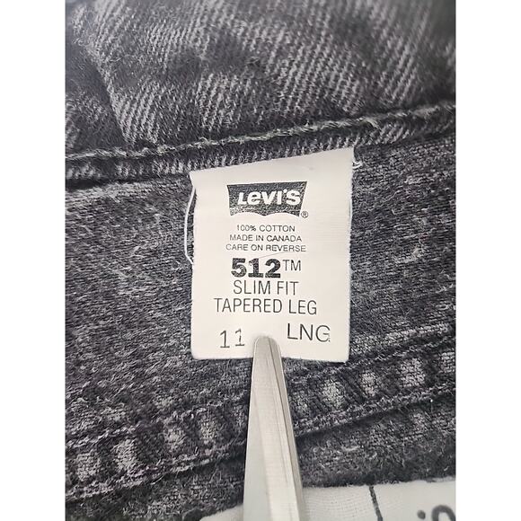 Levi's Vintage 512 Slim Fit Taper Leg Jeans USA Made Black Size 11 28x31 Women’s - Picture 5 of 11